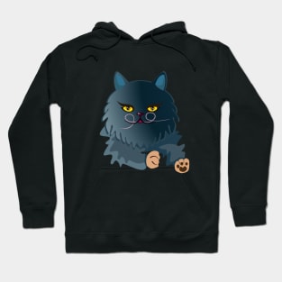 dark-blue cats with yellow eyes Hoodie